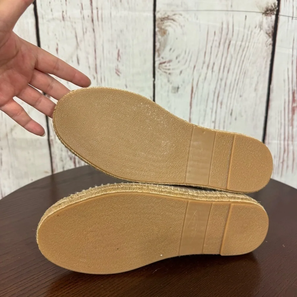 Rag & Bone New York Tan Slouchy Leather & Espadrilles Loafer Flat women’s 7 EUC